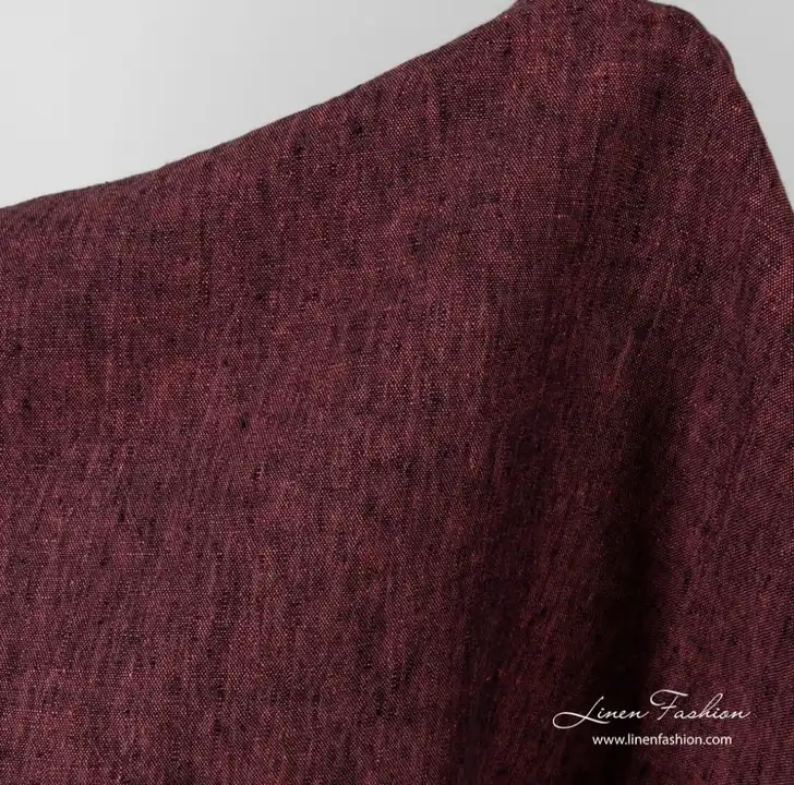 Product image with price: Rs. 510, ID: black-and-maroon-linen-melange-shirting-fabric-75138709