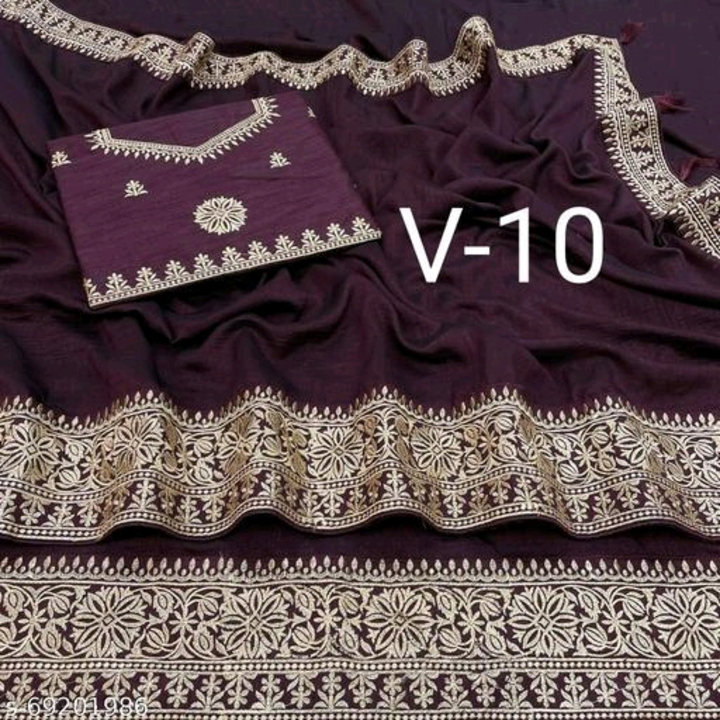 Ambaji vichitra silk saree with dhupion blouse for her uploaded by Surat fashion on 2/18/2023