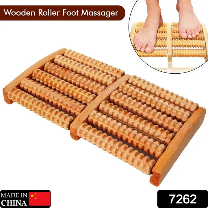 7262 WOODEN FOOT MASSAGER ROLLER REFLEXOLOGY FOOT MASSAGER FOR INCREASE BLOOD CIRCULATION AND PLANTA uploaded by DeoDap on 2/18/2023