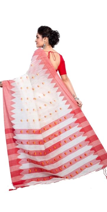 Cotton Handloom with blouse piece  uploaded by New Saha textile on 2/18/2023