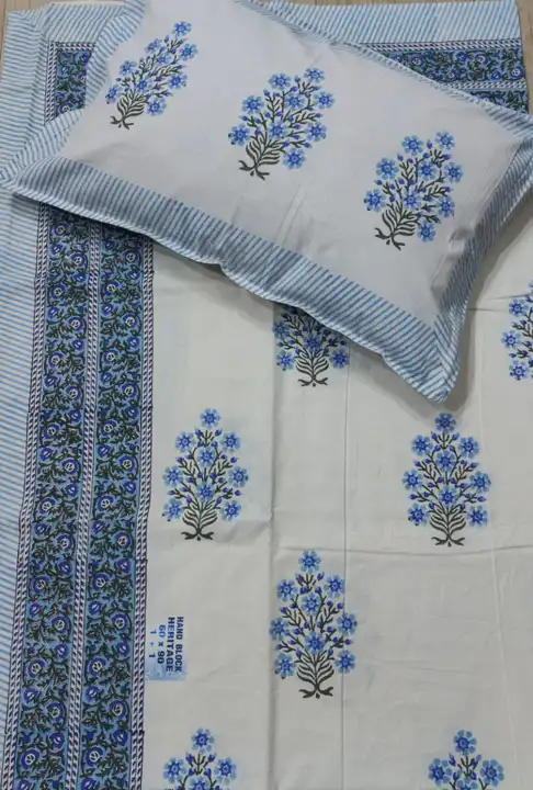 Singal bedsheets hand block print  uploaded by Nayab fashion on 5/29/2024