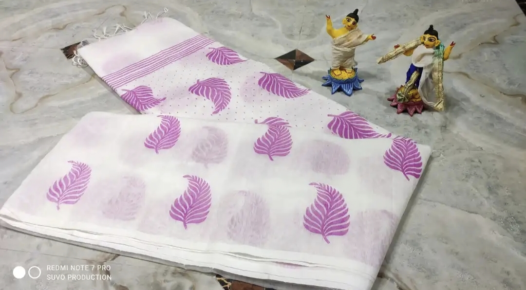 Handloom Silk Cotton Leaf Printed Saree  uploaded by Milaans on 2/18/2023