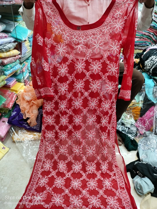 Georgette Kurti  uploaded by Lucknowi_Nizami_Fashion on 2/18/2023