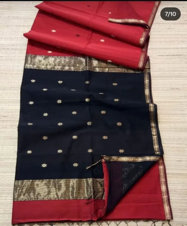Maheshwari silk cotton buti saree uploaded by Miran Handloom saree on 2/19/2023