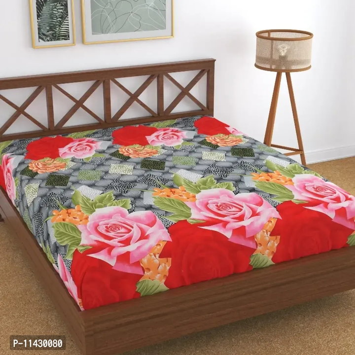 Microfiber Double Bedsheet Without Pillow Covers (88*88 INCHES uploaded by wholsale market on 2/19/2023