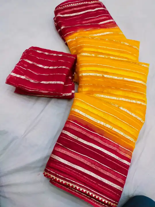 Organza fabric double shade saree uploaded by FASHION MART on 2/19/2023