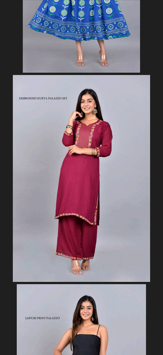 Women's Kurta plazo set wholsale prices  uploaded by Rv Products on 2/19/2023