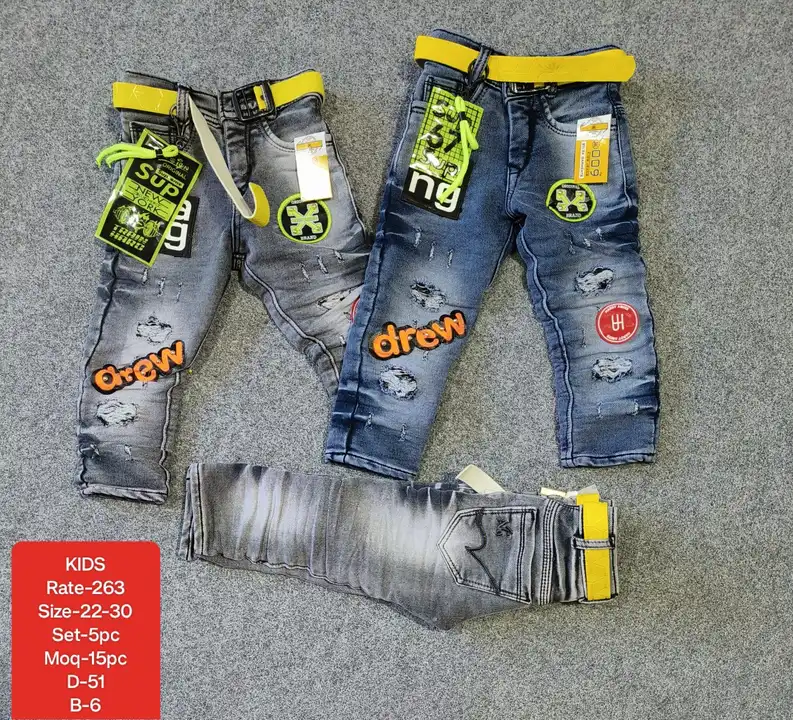 kids Jeans 22to30 uploaded by Jeans Manufacturer  on 5/31/2024