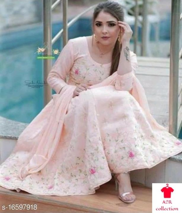 Beautiful long dress with Dupatta  uploaded by business on 2/21/2021