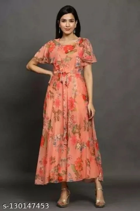 Anarkali Georgette Digital Printed Gown For Women  uploaded by Laxmitax on 2/19/2023