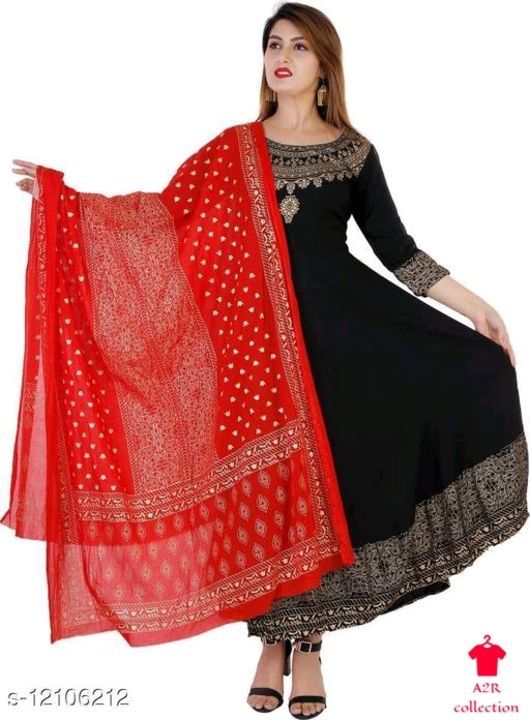 Beautiful long kurti with Dupatta  uploaded by A2R collection  on 2/21/2021