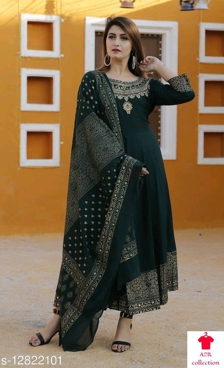Beautiful long kurti with Dupatta  uploaded by A2R collection  on 2/21/2021