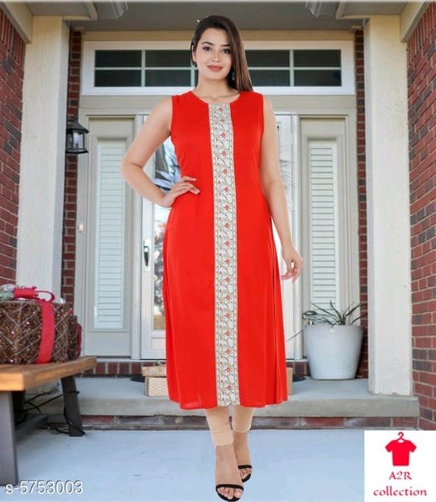 Beautiful rayon kurti  uploaded by A2R collection  on 2/21/2021