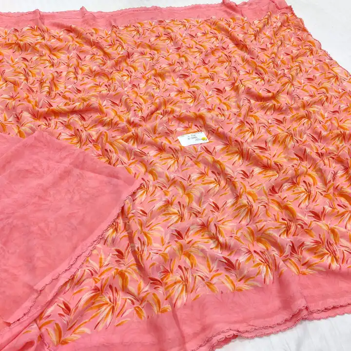 Printed saree  uploaded by Krishna fashion on 2/19/2023