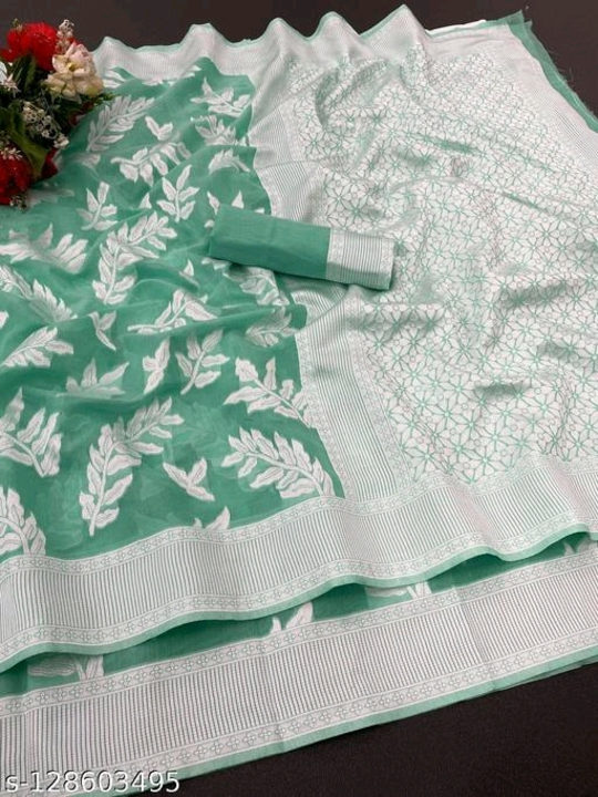 Surat fashion present dhakai jamdani saree with saperate blouse uploaded by Surat fashion on 2/19/2023