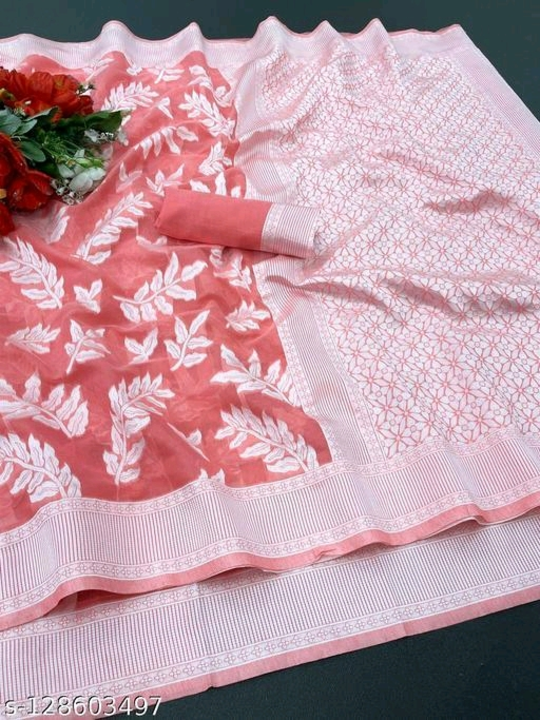 Surat fashion present dhakai jamdani saree with saperate blouse uploaded by Surat fashion on 2/19/2023