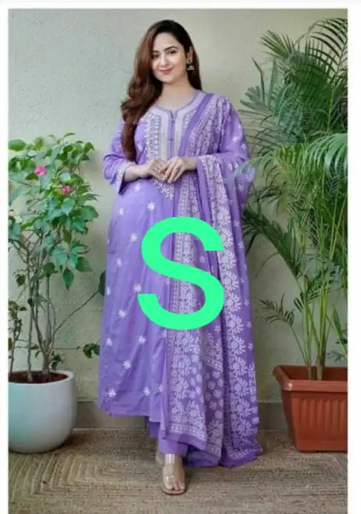 Post image *kurti+pant+duppta*
Fabric COTTON
Sizes mentioned 
Price 900 free shipping
❤️ Quality promise ❤️
*Note*
ONLY mentioned sizes available