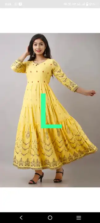 Anarkali gown
Fabric cotton
 uploaded by Balaji shopping on 2/19/2023