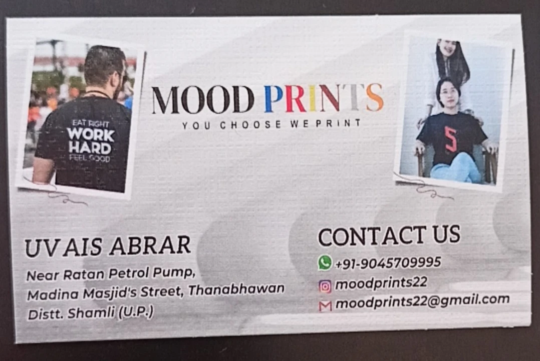 Visiting card store images of Mood Prints