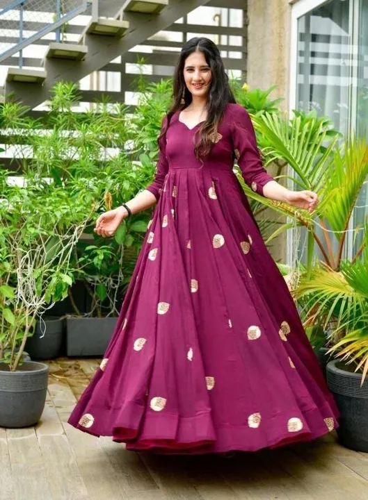 *Gown :- Chinon Silk With 3 M.M Sequence Work With Sleeves Also Work* uploaded by NIVA CREATION on 5/23/2024