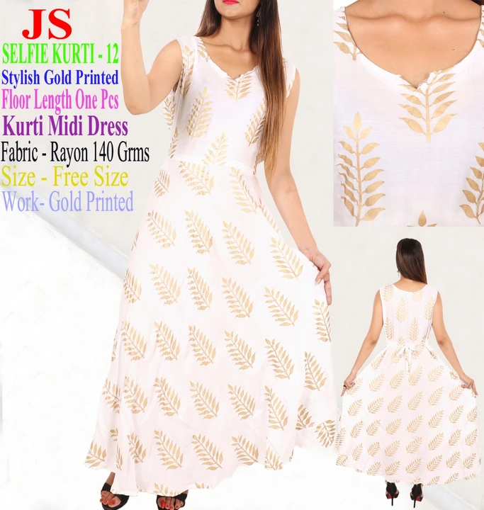 Reyon print gawn free size  uploaded by Angels city fashion fabric on 2/19/2023