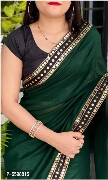 Trending Georgette Lace Border Saree With Blouse Piece uploaded by wholsale market on 2/19/2023