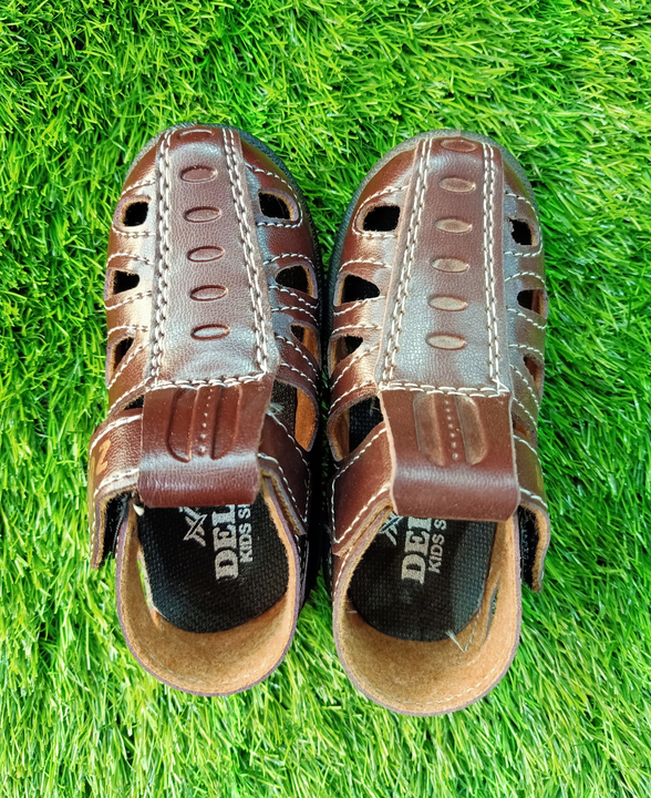 Delta Zoom Sandals For Kids (Brown) uploaded by ASHOO FOOTWEAR  on 2/19/2023