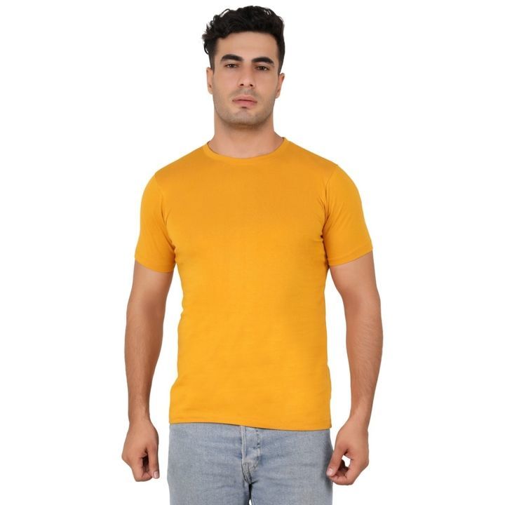 Men plain pure cotton round neck t-shirt uploaded by business on 2/21/2021