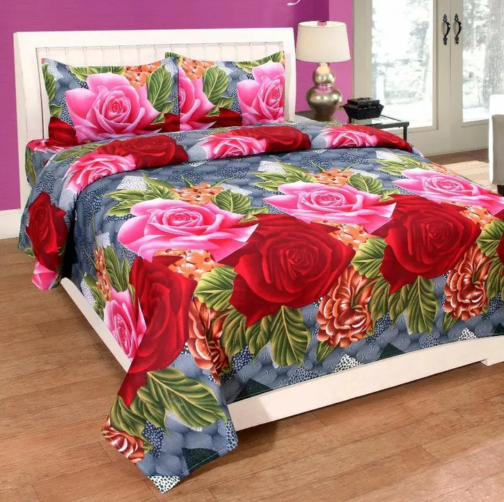 double bedsheet with 2pillow cover uploaded by TULSI SHREE CREATION on 2/19/2023