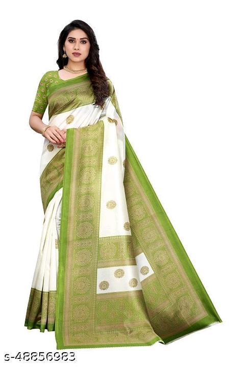 Woman's Trendy Art Silk Printed Saree with Blouse uploaded by wholsale market on 2/19/2023