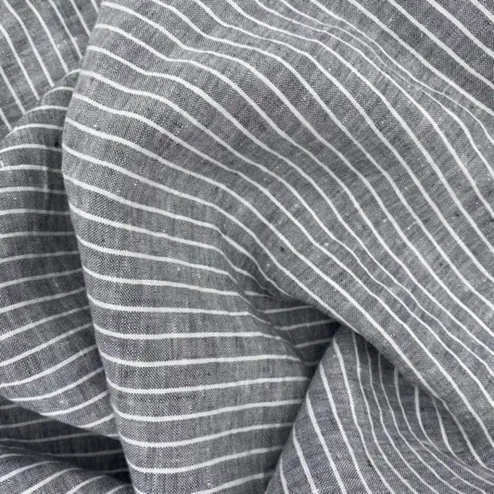 Striped linen fabric uploaded by Maruf Creation on 2/19/2023