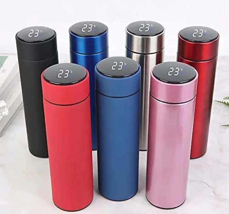 Stainless Steel Vacuum Flask with LED Temperature Display Water Bottle | 500 Ml | Assorted Color | P uploaded by business on 2/19/2023