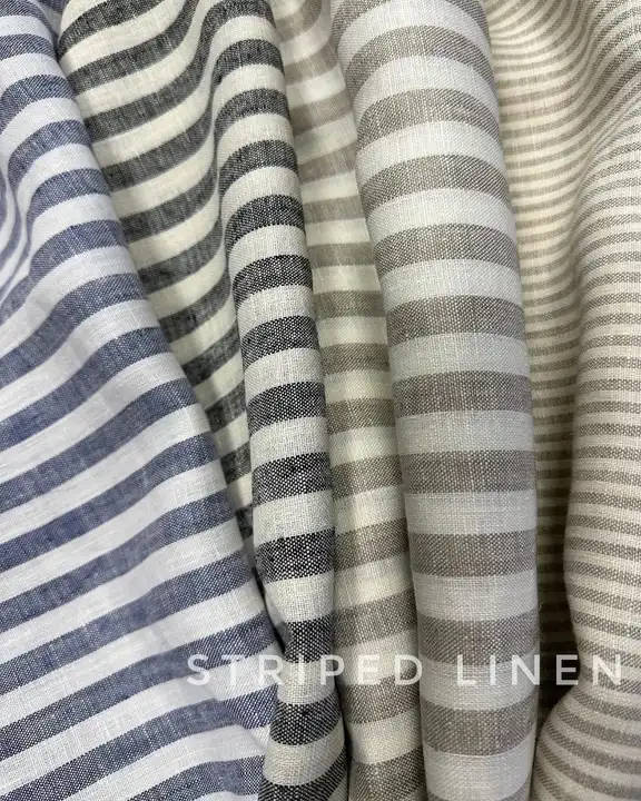 Stripe linen shirting fabric uploaded by Maruf Creation on 2/19/2023