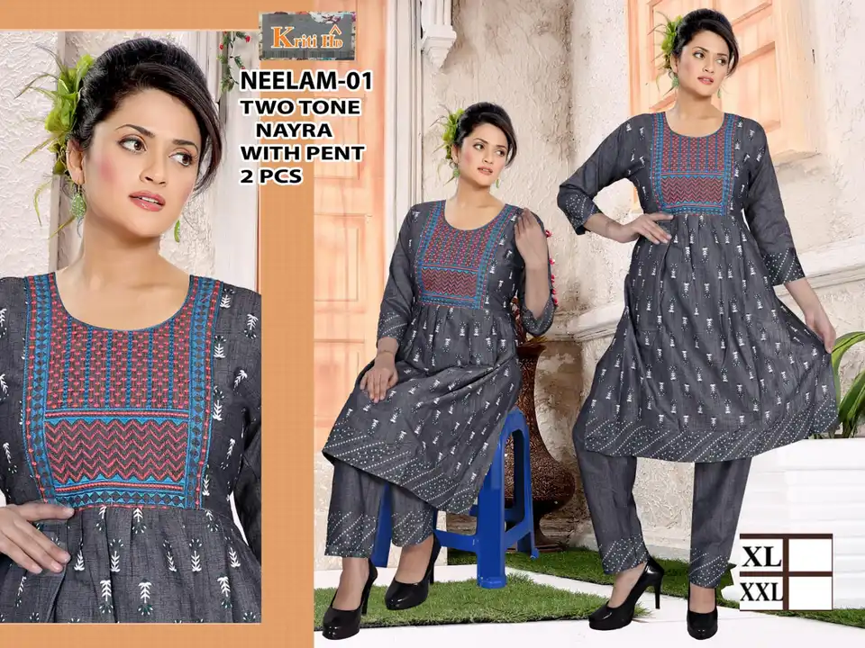 Two pcs nayra uploaded by Cotton india on 2/19/2023