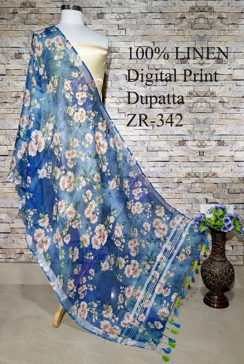 Linen Digital printed dupatta uploaded by Maruf Creation on 2/19/2023