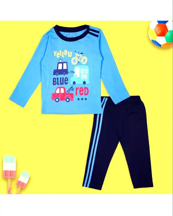 Sleeve style🎽 - Full-Length📏.  Gender♂️ - 👶Boy/Girls.  Product Name🏷️ - Two Piece Set2️⃣. uploaded by Kids infants wholesale on 2/19/2023