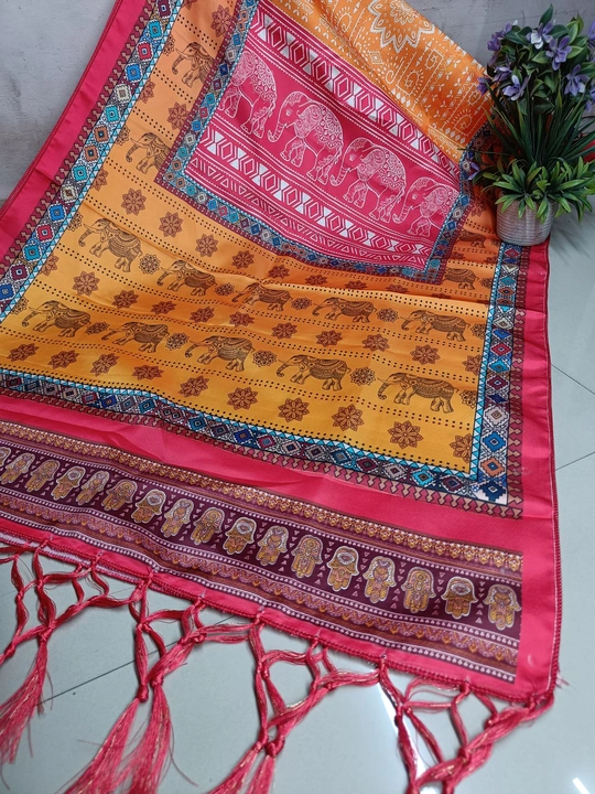 Digital Print Silk Duppata  uploaded by business on 2/19/2023