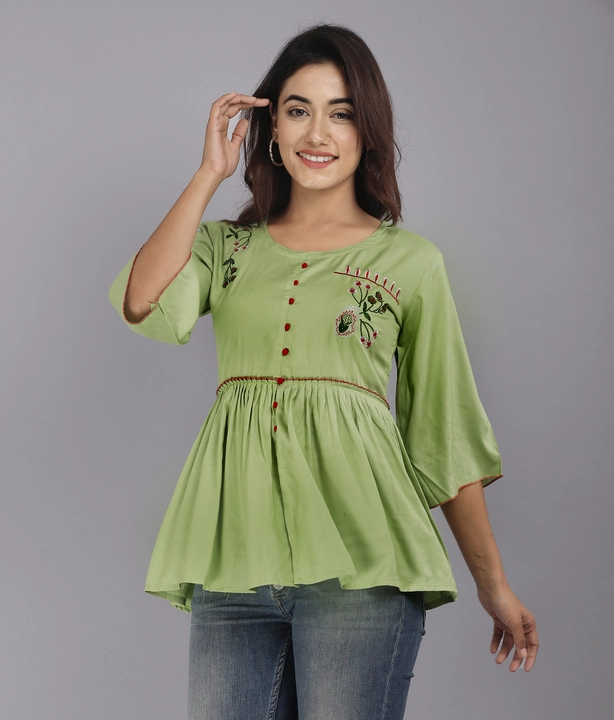 Embroidery tops uploaded by Maruti ethnic fashion on 2/20/2023