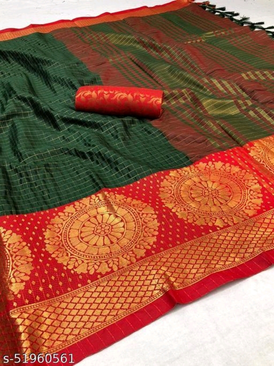 Sridevi cotton silk saree with saperate blouse for women uploaded by Surat fashion on 2/19/2023