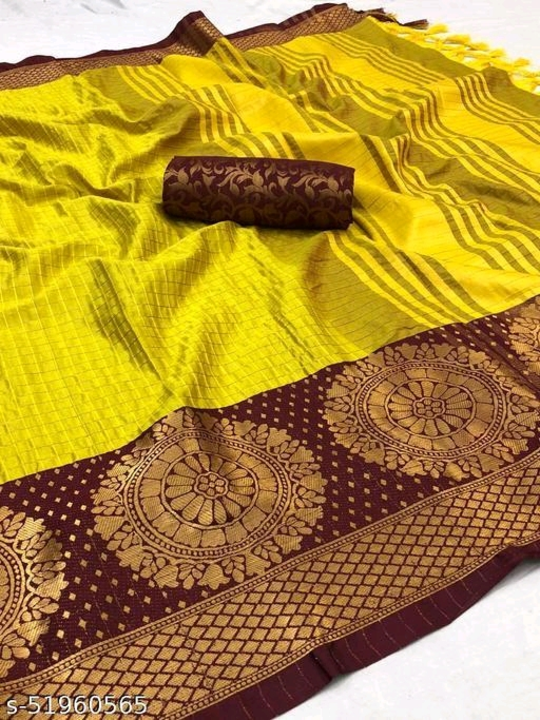 Sridevi cotton silk saree with saperate blouse for women uploaded by Surat fashion on 2/19/2023