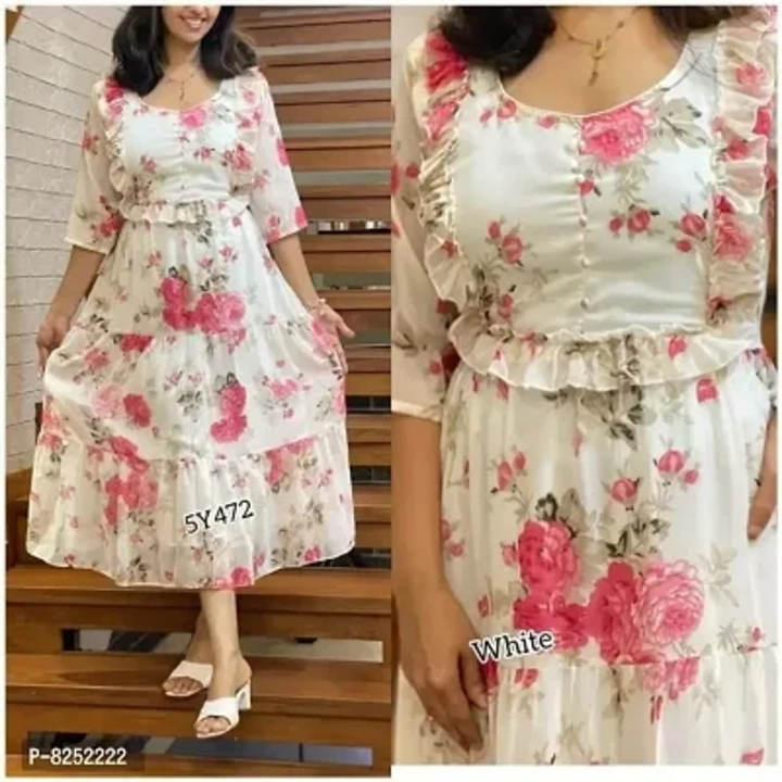 woman floral dress uploaded by Arbon Fashion on 2/20/2023