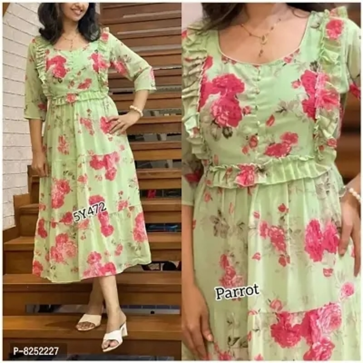woman floral dress uploaded by Arbon Fashion on 2/20/2023