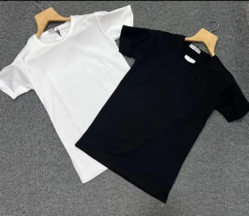 Half white and black Tshirt  uploaded by MUMBAI SHIRTS  on 2/20/2023