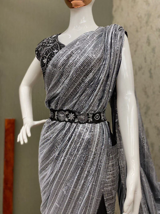 Presenting Fancy boutique saree uploaded by Swastik creation on 2/20/2023