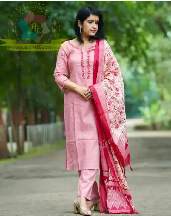 Khadi cotton suit set  uploaded by Kaashvi creations on 2/20/2023