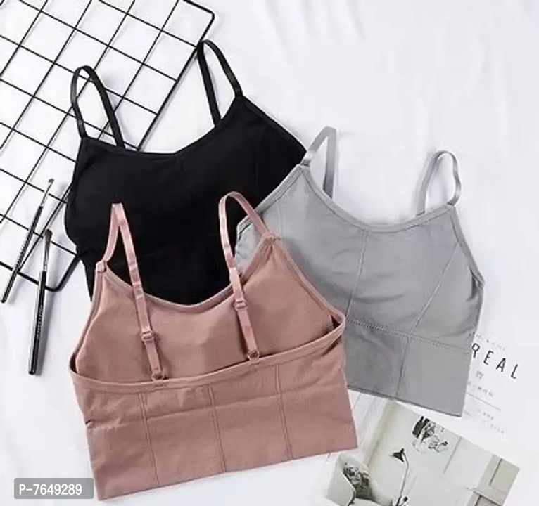 Pack of_3 Women T-Shirt Lightly Padded Bra cambo  uploaded by wholsale market on 2/20/2023
