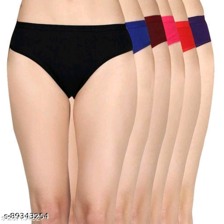 Women panty combo set plain color hipster briefs ladies underwear pack of 6 uploaded by wholsale market on 5/9/2024