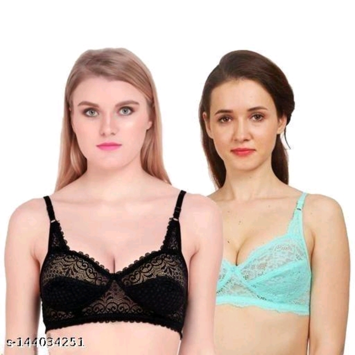 Premium quality soft Net Multicolor Bra(Pack of 2) uploaded by wholsale market on 2/20/2023
