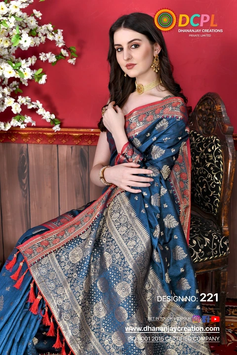 Beautiful pure silk saree  uploaded by Dhananjay Creations Pvt Ltd. on 2/20/2023