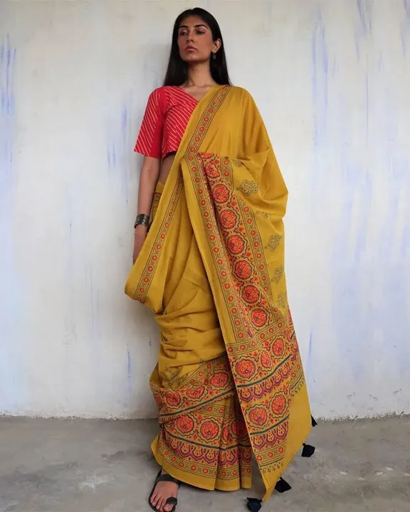 Cotton sarees  uploaded by Saiba hand block on 2/20/2023